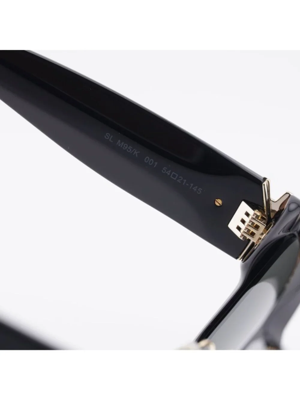 Saint Laurent SLM95/K 001 Sunglasses Black Square Frame, Grey Lenses